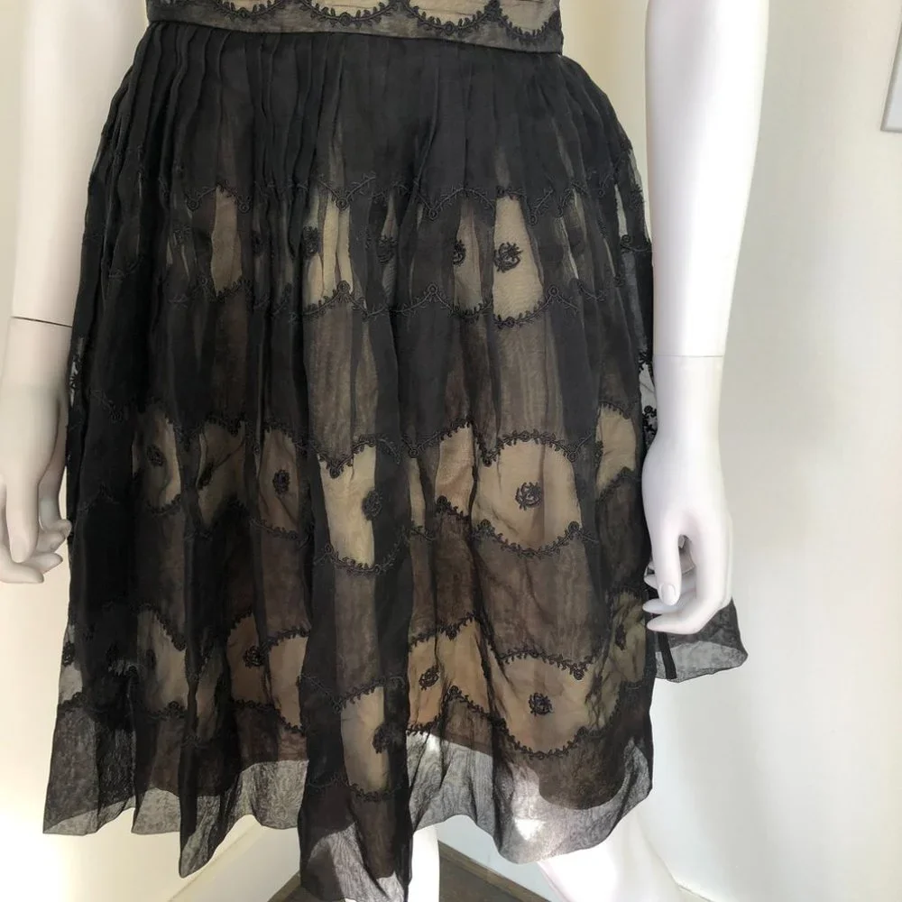 RED Valentino Silk Strapless Dress Black Sz 40, US 2 - Picture 7 of 16